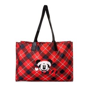 Disney Mickey Mouse Holiday Plaid Tote Bag